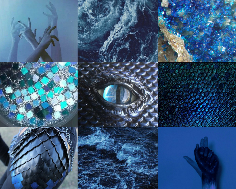 An aesthetic for an aquatic dragon loved chaos,... - Requests Open!
