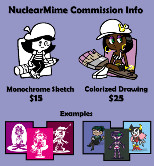 nuclearmime:Commissions are open this weekend!Check my...