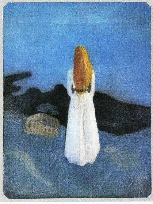 artist-munch:Young woman on the shore, Edvard MunchMedium:...