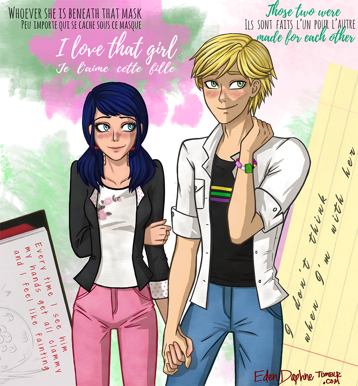 Miraculous Ladybug — edendaphne: In my headcanon Adrien always wears...