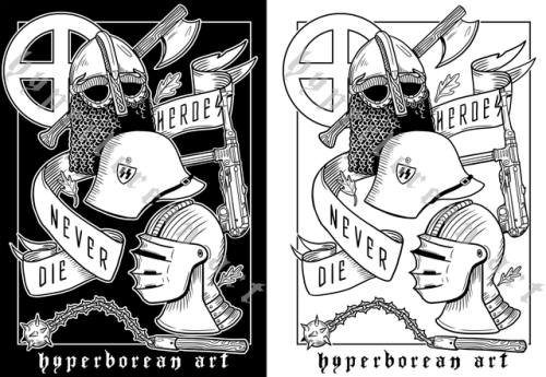 hyperborean-art:Heroes Never Die!Design for sale - Dm or...