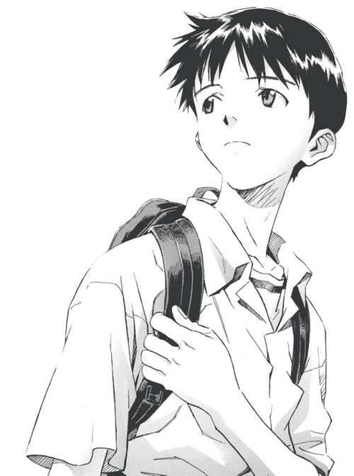 manga-and-pink:Shinji Ikari manga transparent from Neon...