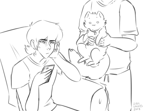 smol-ghosts:When Keith has a bad dayLance and Blue make it...