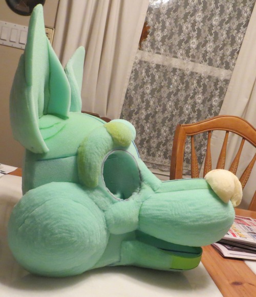 Finished foam head base.Onto fur.