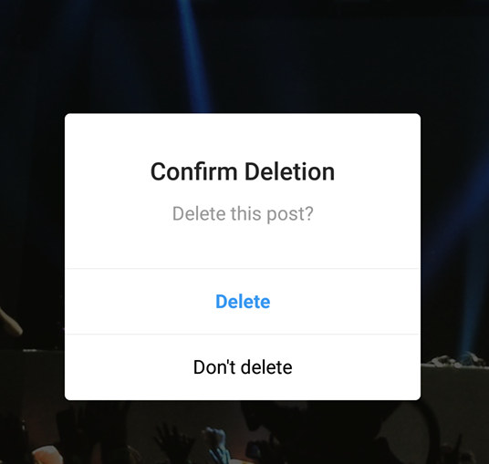 how to delete a post from Instagram using your phone