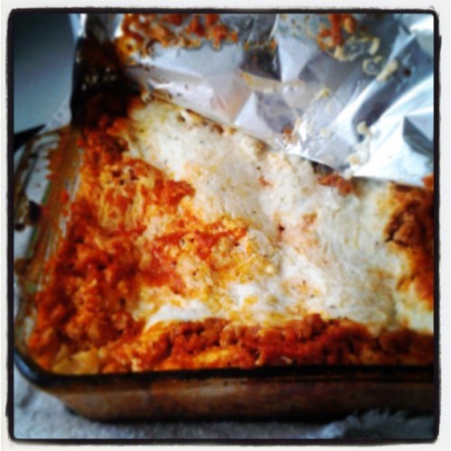 Made lasagna, pretty excited to have lunch.