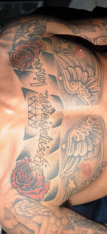 chest tattoo on Tumblr