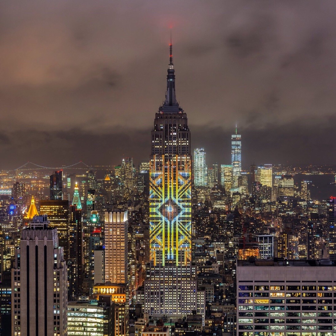 Empire State Building light show in celebration of Harper Bazaar’s