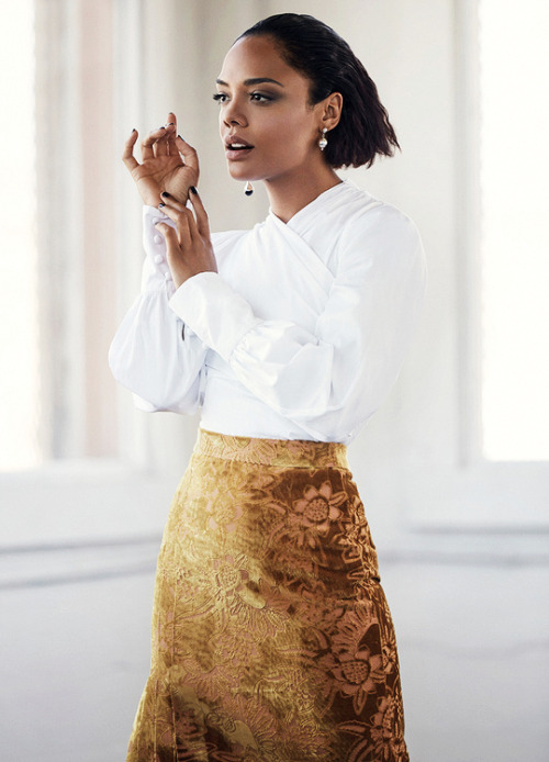 thorodinson:Tessa Thompson photographed by Nino Muñoz for ELLE...