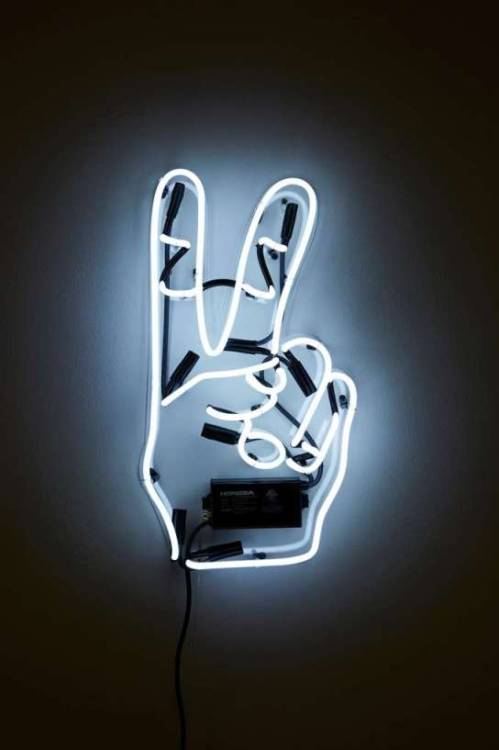 neon sign peace aesthetic signs gal oliver artist blanco loading notes nasty