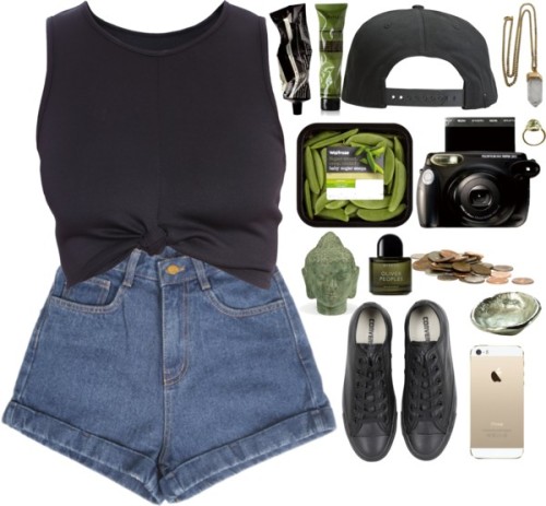 polyvore fashion style Converse Lacey Ryan Tavik Swimwear Byredo Aesop Puji clothing grunge MyStyle alternative allblack skater