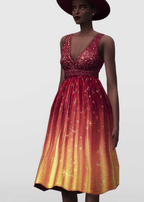 rusty-sims:Embellished Blue Ombré Dressby Marchesa Notte / 8...