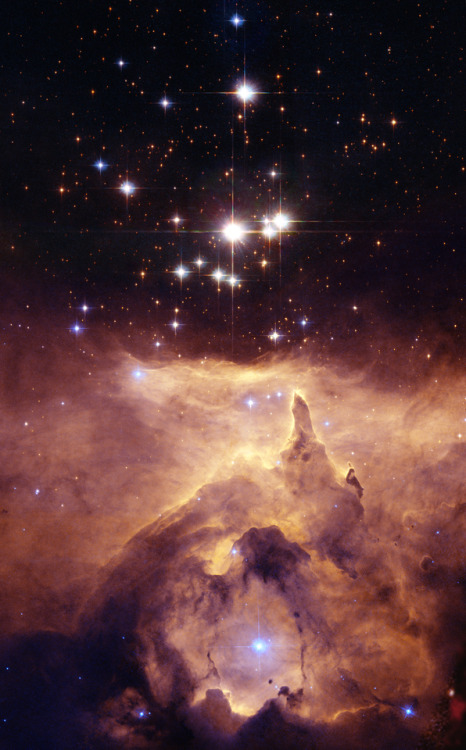 the-wolf-and-moon:NGC 6357, Star Cathedral 