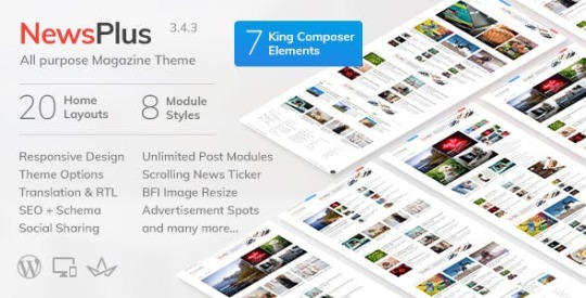 NewsPlus v3.8.1 - News and Magazine WordPress theme Nulled