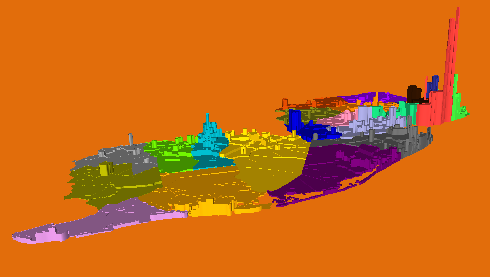 3D Population Density Map Of New Jersey. Album... - Maps On The Web