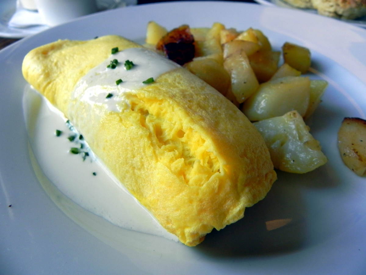 Omelette - Omelette with house-smoked Gulf fish and crÃ¨me... - NOLA ...
