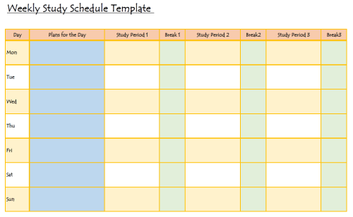study hack heres a handy weekly study schedule template weekly study schedule template