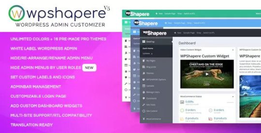 WPShapere v6.0.1 – WordPress Admin Theme Nulled