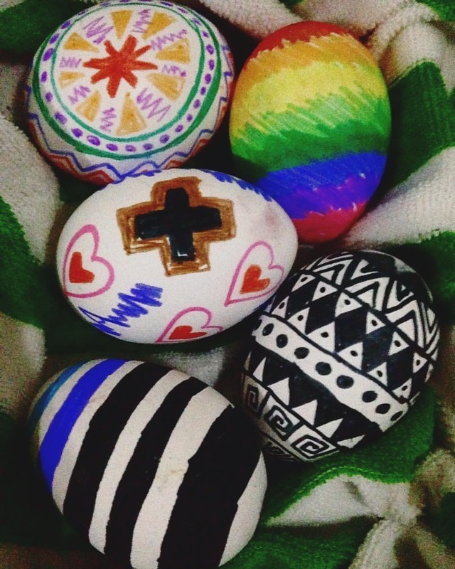 Happy Easter Sunday! My very own eggs. Gotta eat... • ROQS