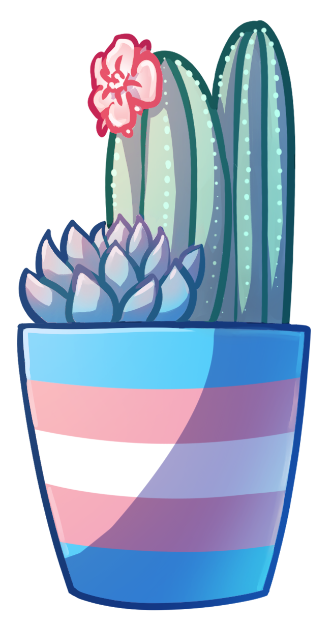 laya rose art — Pride cacti!!!! I originally just made the ace...
