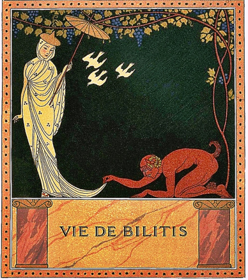Les Chansons de Bilitis by Pierre Louÿs, illustrated by George Barbier. Paris ~ 1922 • Bibliothèque Infernale on FB