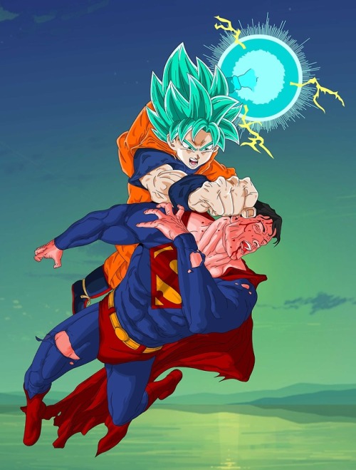 Super Saiyan God Goku vs Superman