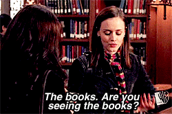 Image result for rory gilmore books gif