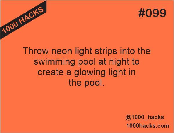 How to create a glowing light in the swimming pool for an amazing fun time.