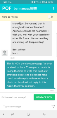 how to write a message on a dating website