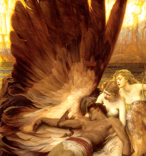 isadorabeauxdraps:Herbert Draper , The lament for Icarus ,1898