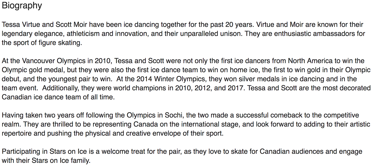 Were Gonna Skate To One Song And One Song Only mysticseasons: Tessa and Scott’s Stars on Ice 2018... - we're gonna