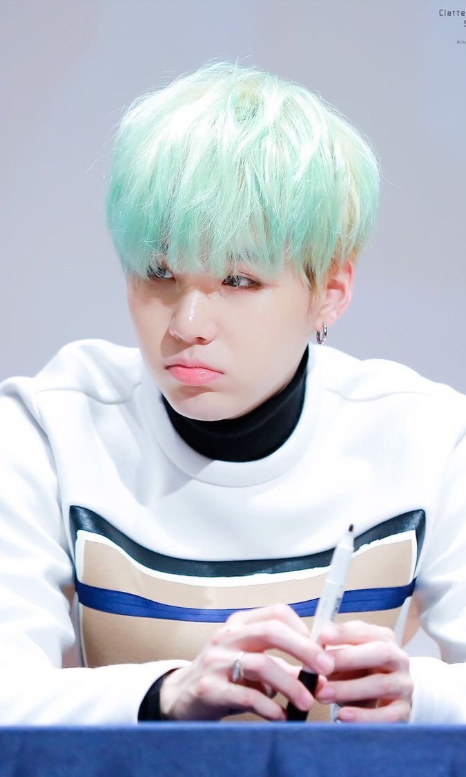 bts appreciation suga with mint hair admin kath