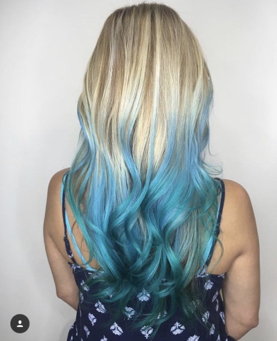 Blond And Blue Dip Dye Tumblr