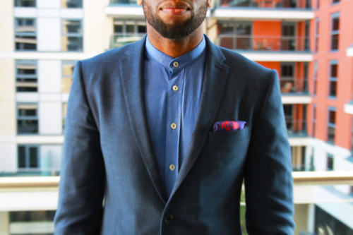 deji george mensaccessories menswear pocket square satorial blue pride