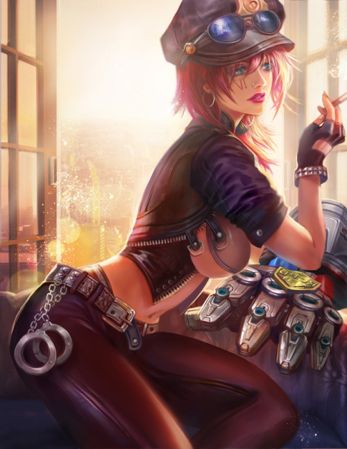 league-of-legends-sexy-girls:Lol Vi fan art by jiuge