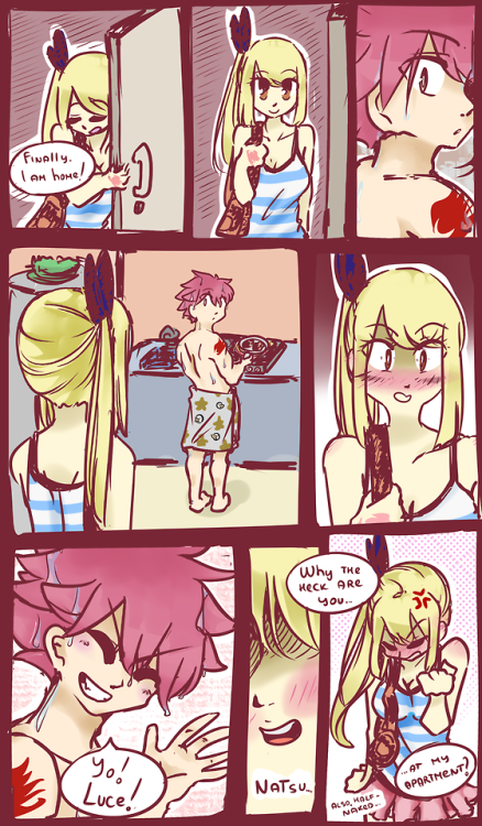 dzihiko67:I guess it’s already normal for Natsu :D But Lucy is...