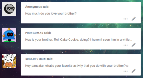 askpancakecookie:“He’s the best brother in the world!! We like...