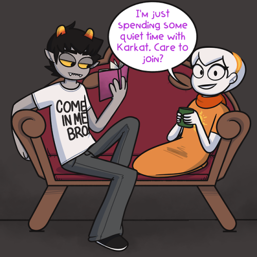 morosexualkarkat:Boys love graphic tees, Karkat.