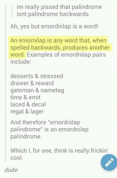Emordnilap Tumblr Emordnilap Tumblr