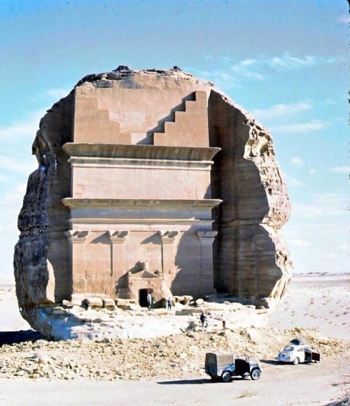 saudi-post:Madain Saleh, Saudi Arabia. 1960s