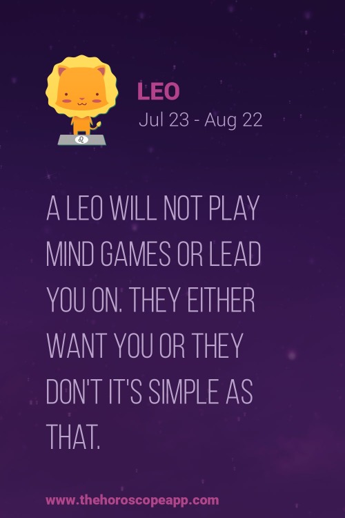 lovey2000:thehoroscopeapp:The Horoscope AppA Leo will not...