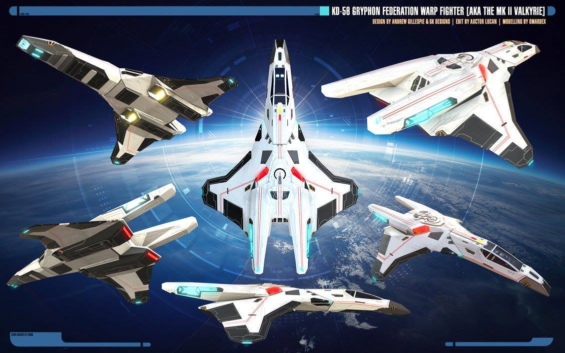 Starfleet Ships — Gryphon Fighter By Andrew Gillespie & GK Edit By...