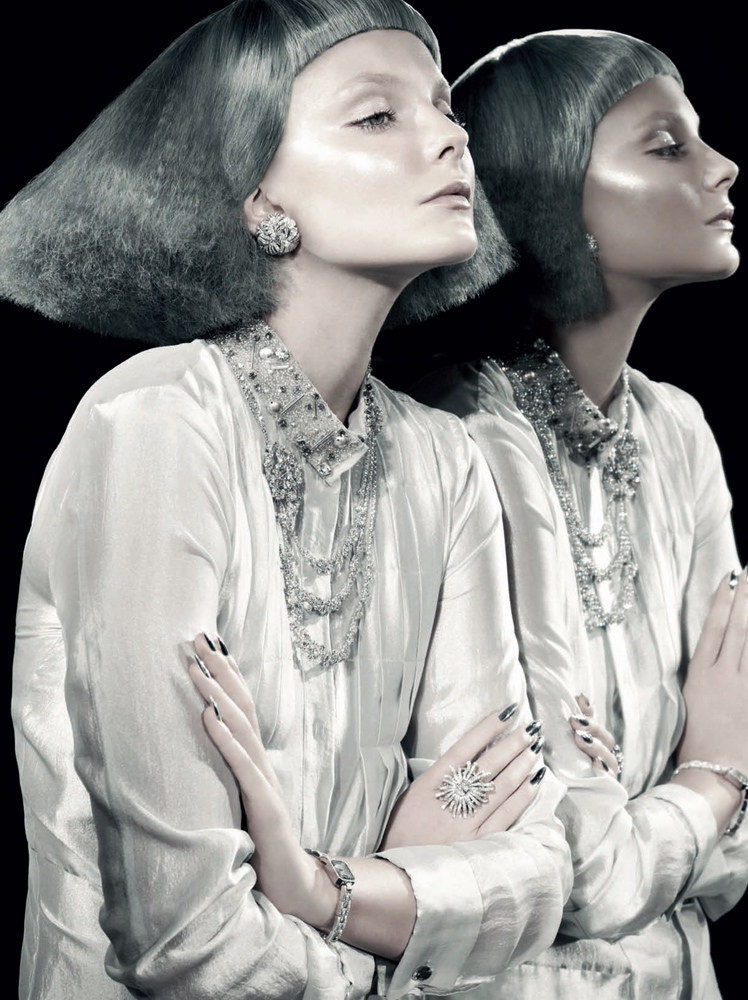from obscure to demure — Enikő Mihalik by David Dunan for Vogue Italia...