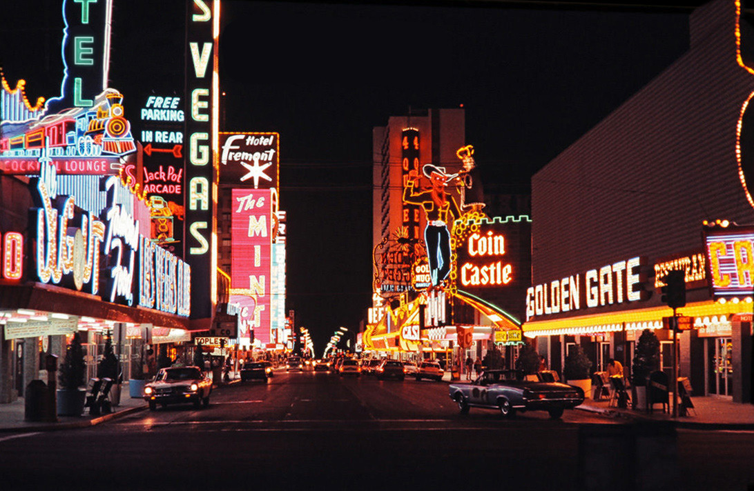 Vintage Las Vegas — Fremont Street, Las Vegas, 1971. Kodachrome via EM...