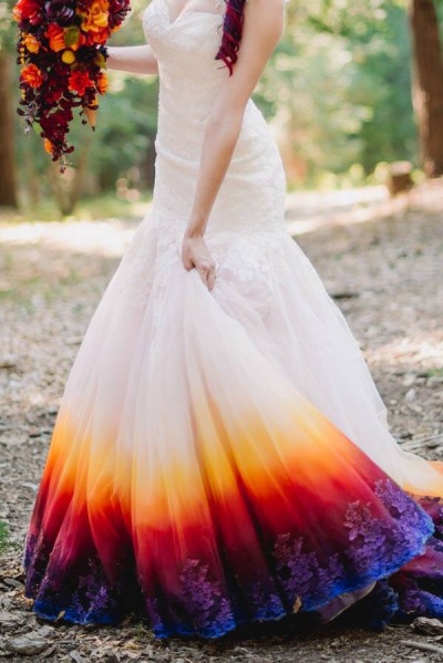 Cheap Rainbow Wedding Dresses