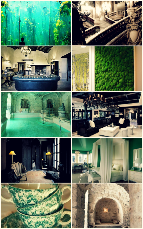 Hp Aesthetic The Slytherin Common Room Is Partly Under The