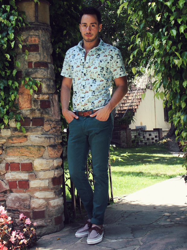 REYALFASHION - What I Wore Turquoise Paradise Shirt by 21MEN...