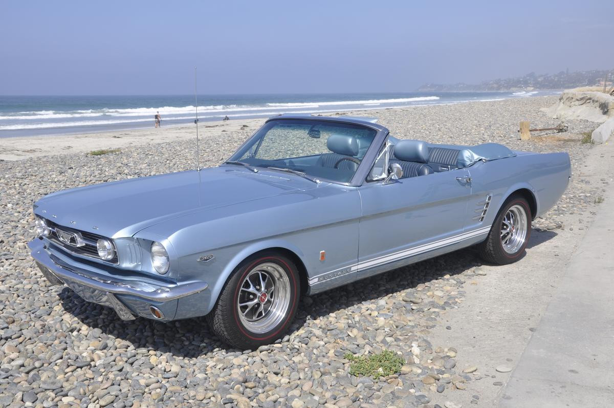 1966 mustang silver blue
