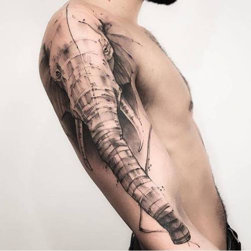 By Victor Montaghini, done in São Paulo. http://ttoo.co/p/25834 sketch work;elephant;victormontaghini;arm;big;animal;facebook;twitter