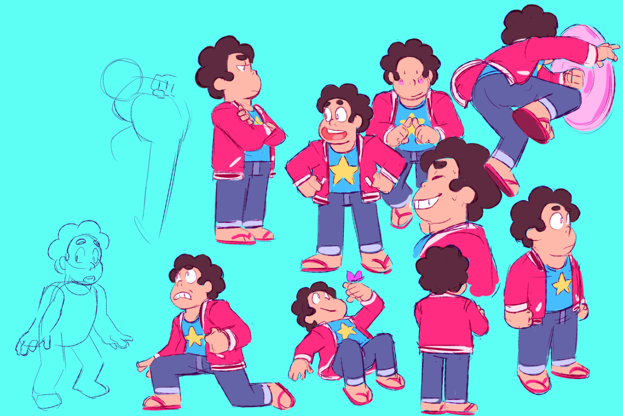 If you’ve ever doubted art improvement is real haha. On the left are my literal 1st attempts at drawing Steven’s new look. The night of my 1st day at work I went home & did those. The right image is...